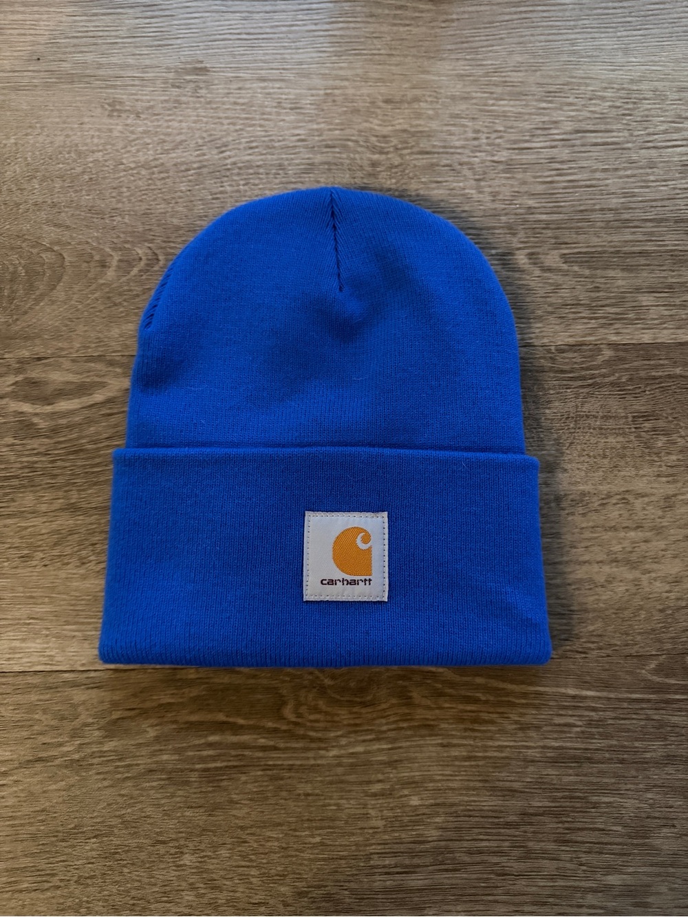 Carhartt Royal Blue Cuffed Beanie with Logo Patch